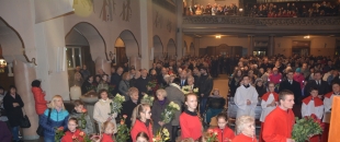 Śpiew Serduszek w czasie Liturgii Wielkiego Czwartku